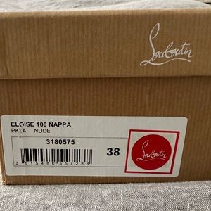 Christian Louboutin Eloise 100mm Napa in Nude. Size 38.